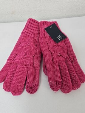 GAP Kids Cable Knit Smartphone  Gloves in Hot Pink New